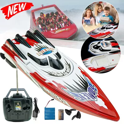 RC Boat Remote Control Motor High Speed Boat Kids Outdoor Racing Ship Toy Gift • $28.89