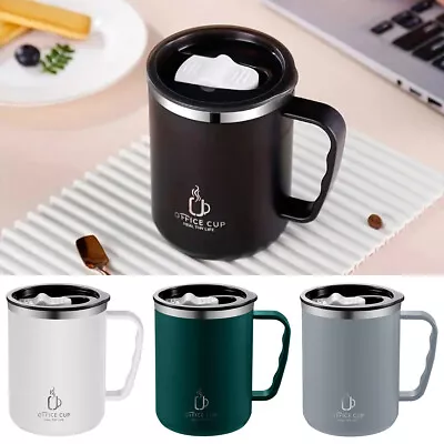 500ML Stainless Steel Mug Tea Coffee Cup Double Layer Insulated Travel Mug NEW • £7.39