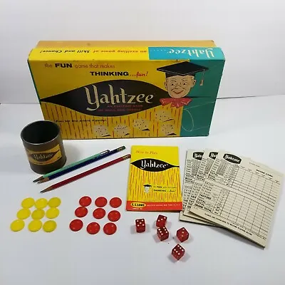 Yahtzee Dice Game Vintage Lowe's 1956 1961 Directions Score Pads • $12