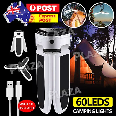 $14.95 • Buy USB Rechargeable Solar Camping Light LED Lantern Tent Lamp Outdoor Hiking Lights