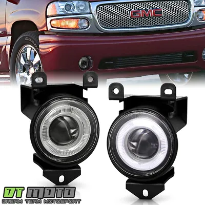 99-06 GMC Yukon Sierra Denali Halo Projector Fog Lights Lamp W/Switch Left+Right • $48.99