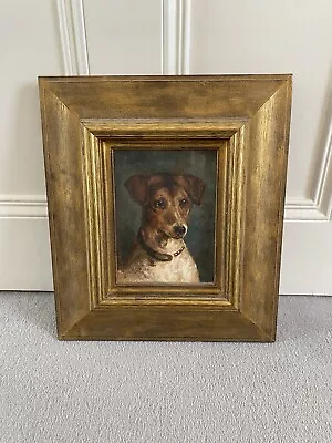 Antique Oil On Board Painting Of A Dog Signed  • £86