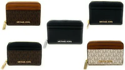 Michael Kors Jet Set Travel Medium Zip Around Card Case Credit Card Wallet • $49.94