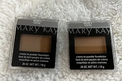 Discontinued New Mary Kay Creme To Powder Foundation Beige 4 Full Lot Of 2 • $38