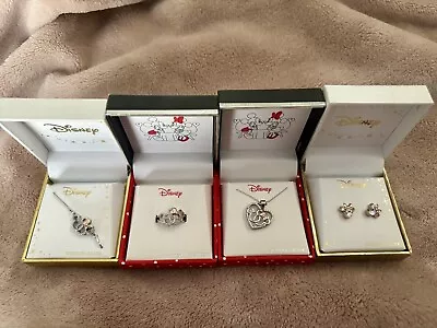 ✨Mickey Minnie Mouse Disney SET Ring Necklace Earring Precious Metals Sterling✨ • $95