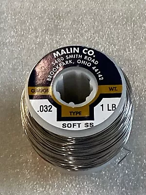 Malin Aircraft Safety Lock Wire MS20995C 1 LB. Roll .032” Soft SS MS20995C32 • $19.27