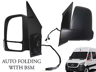 New Fits 2019-2023 Mercedes Sprinter Left Side Rear View Mirror Auto Fold W BSM • $177.77