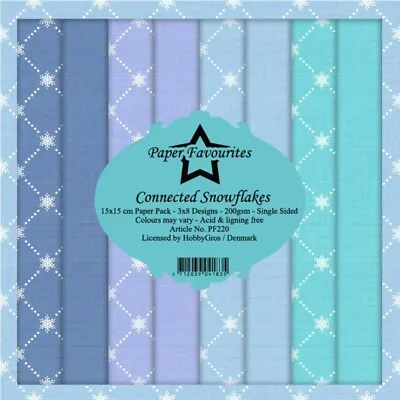 £6.50 • Buy New Dixi Craft  Paper Favourites 15cm X 15cm Paper Pack Connected Snowflakes