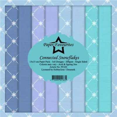 £6.50 • Buy New Dixi Craft  Paper Favourites 15cm X 15cm Paper Pack Connected Snowflakes