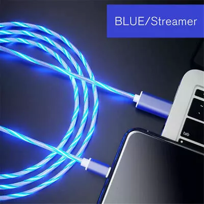 LED Light Fast Charging Cable Cable For Samsung Android Type C USB Charger Cord • $3.70