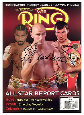 David Haye Kelly Pavlik & Joe Calzaghe Autographed Ring Magazine Beckett • $69