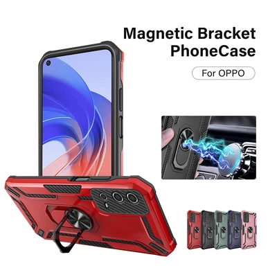 $9.95 • Buy Heavy Duty Armor Magnetic Ring Stand Case For OPPO Reno9 8 7 A54 A53 Realme 9 8