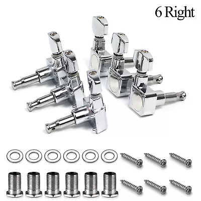 Electric Guitar Tuners Tuning Pegs Keys Metal Heads With Screws For Fender ST TL • $27.46