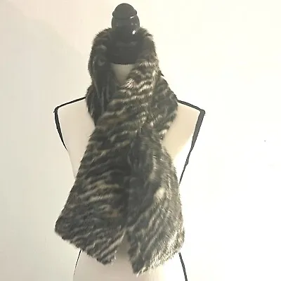 MICHAEL Michael Kors FAUX FUR Pull Through Scarf Animal Print • $16