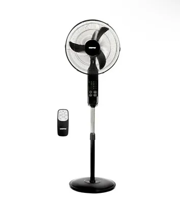 £59.59 • Buy Geepas 16’’ Pedestal Fan With Remote Control 7.5 Hour Timer 3-Speed Cool Fan 60W