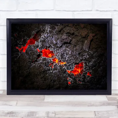 Crystallization Eruption Volcano Lava Magma Red River Earth Hot Wall Art Print • $72.10