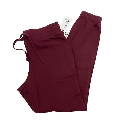 Goodfellow & Co Mens Size S Fleece Jogger Pant Drawstring Pockets Burgundy • $7.19