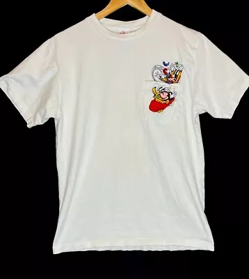 Vintage 90s Disney World Mickey Mouse Roller Coaster T Shirt Embroidered Sz M • $18