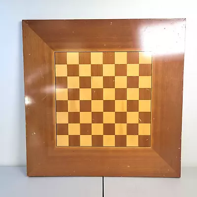 Alek Game Table Top Square Vintage Wood Chess Checkers Board Large Play Area 24  • $149.99