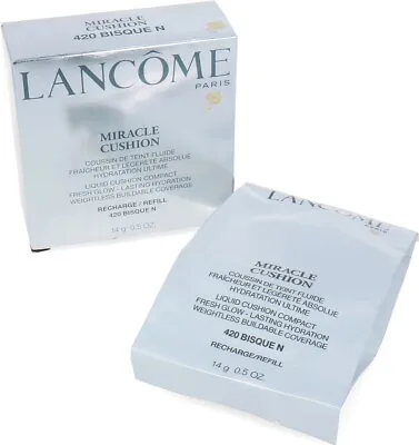 Lancome Miracle Liquid Cushion Compact Foundation Refill 420 BISQUE N SPF 23 • £22.99