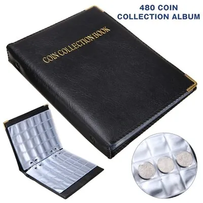 480 Album Coins Storage Book High-capacity Collection Album Folder Money Holder • £9.99