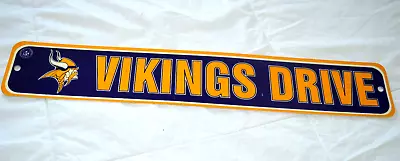 NFL MINNESOTA VIKINGS SIGN Vikings Drive Street Sign Style PLASTIC 24 X4  • $8.70