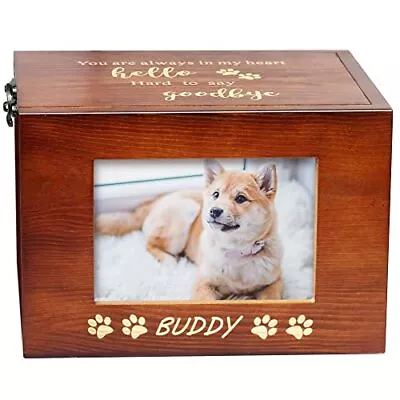 Pet Memorial Urns For Dog Or Cat Ashes Large Wooden Personalized Funeral Cremat • $20.42