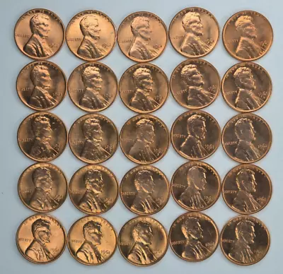 Roll Of Fifty (50) 1961 D Lincoln Memorial Cents • $6.99