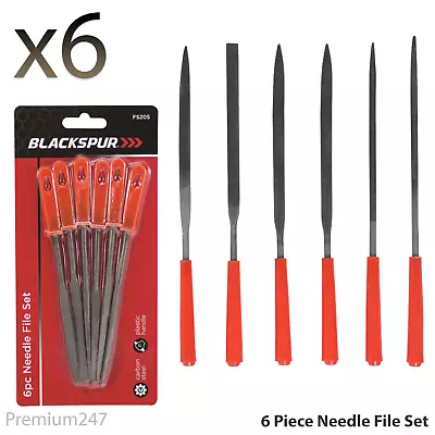 6 Piece Mini Needle File Set Precision Micro Files Craft Metal Work Tools Grip • £3.19