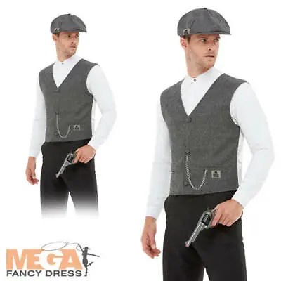 Mens Shelby Instant Kit Fancy Dress 1920s Peaky Blinders Adults Costume Outfit • £23.99