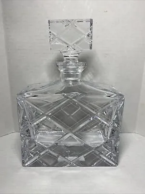 MIKASA Glen Check Rectangle Decanter W/Stopper XY089/548 - Box Damaged • $129.99