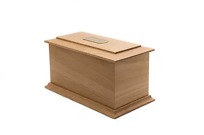 £37.98 • Buy Wooden Pet Cremation Urn Memorial Casket ** CAT,SMALL SIZE DOG** For Ashes