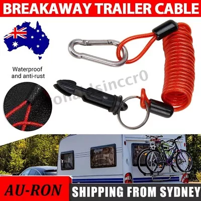 Trailer Safety Electric Breakaway Cable Brake Away Switch For Camper Caravan Car • $13.35