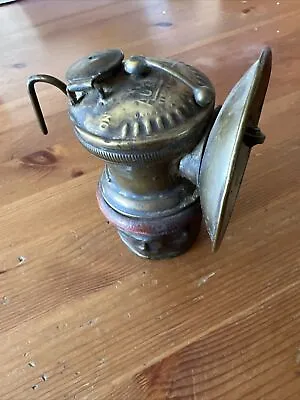 Vintage Brass Auto-Lite Carbide Coal Miner’s Cap Helmet Lamp Light Lantern • $37.95