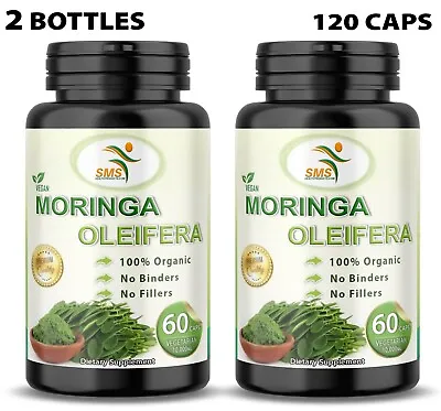 Moringa Oleifera Organic Natural 100% Pure Pills - 120 Count MORINGA 10000mg • $16.14