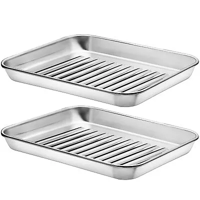 Mini Cookie Sheets For Baking Stainless Steel  Nonstick Baking Pans • $18.91