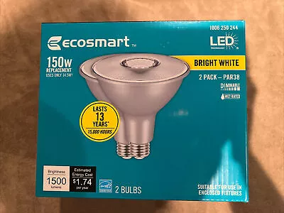 Ecosmart LED 150w Replacement  14w Par38 Bright White Dimmable Light Bulbs • $15.99