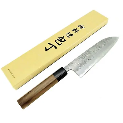 $229.90 • Buy Yoshihiro 165mm Santoku GINSAN Yasuki Silver 3 Nashiji Japanese Damascus Knife