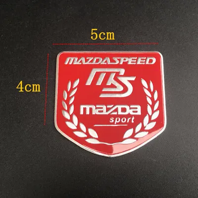 Red Aluminium Badge Emblem For Mazda 2 3 6 RX7 MX5 CX Mazdaspeed Motor Sport • $9.99