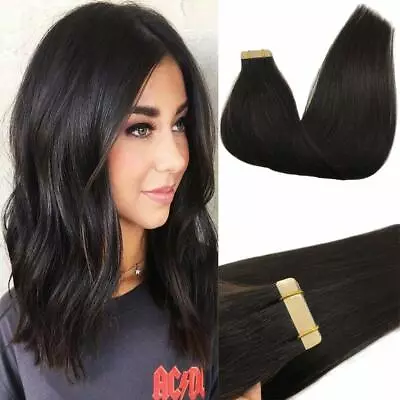 GOO GOO 20pcs 50g Human Hair Extensions Natural Black 14 Inch Natural Black #1b • $26.24