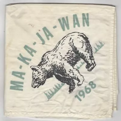 1968 Ma-Ka-Ja-Wan Lodge 40 Northeast Illinois Council Neckerchief (WORN) [NC-428 • $12.95