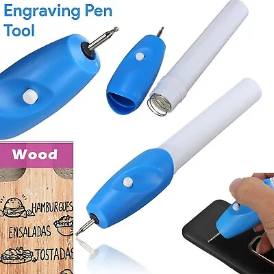 Engraving Etching Pen Hobby Craft Handheld Tool For Jewellery Metal Wood • £3.59