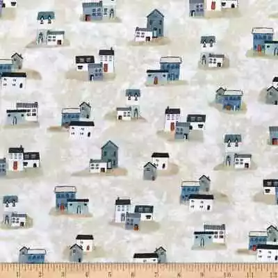 P&b Textiles Sailor's Rest Fishing Cottages Cream 100% Cotton Fat Quarter • £2