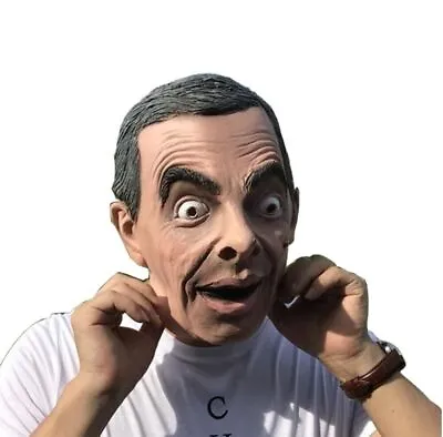 Mr. Bean Full Head Latex Mask Cosplay Helmet Funny British Sitcom Halloween Cost • $19.99