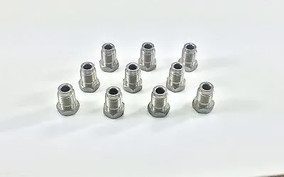 Stainless Metric Brake Line Bubble Flare Nuts For 3/16  Tube. 10 X 1 Mm .10 Pack • $22.95