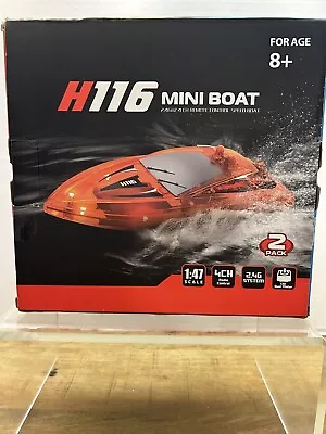 H116 RC Boat Mini 2Pack-Remote Control Race Boats For Adults Kids Pools And Lake • $14.95