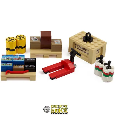 Cargo Crates | Oil Drums Lego Boxes Parcels Pallet Truck | All Parts LEGO • £18.99