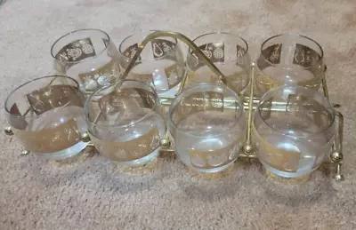 Vintage Culver Roly Poly Glasses Mid Century Modern Party Cocktail 50s Glass Set • $125