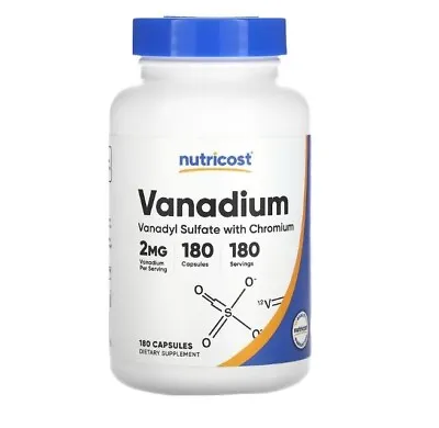 Nutricost Vanadium With Chromium 2 Mg  180 Capsules • $15.99