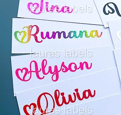 Personalised Name Sticker Vinyl Decal Water Bottle Wine Glass Hen Do Lunch Box 2 • £1.90